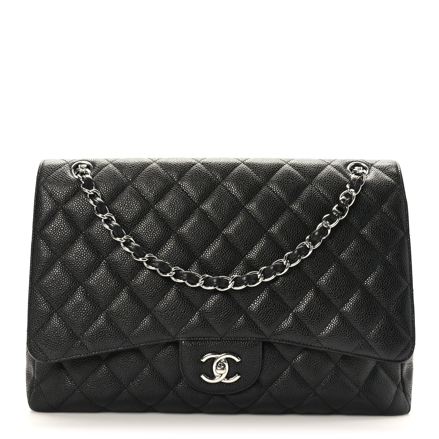 Chanel Caviar Quilted Maxi Single Flap Black 1 of 10