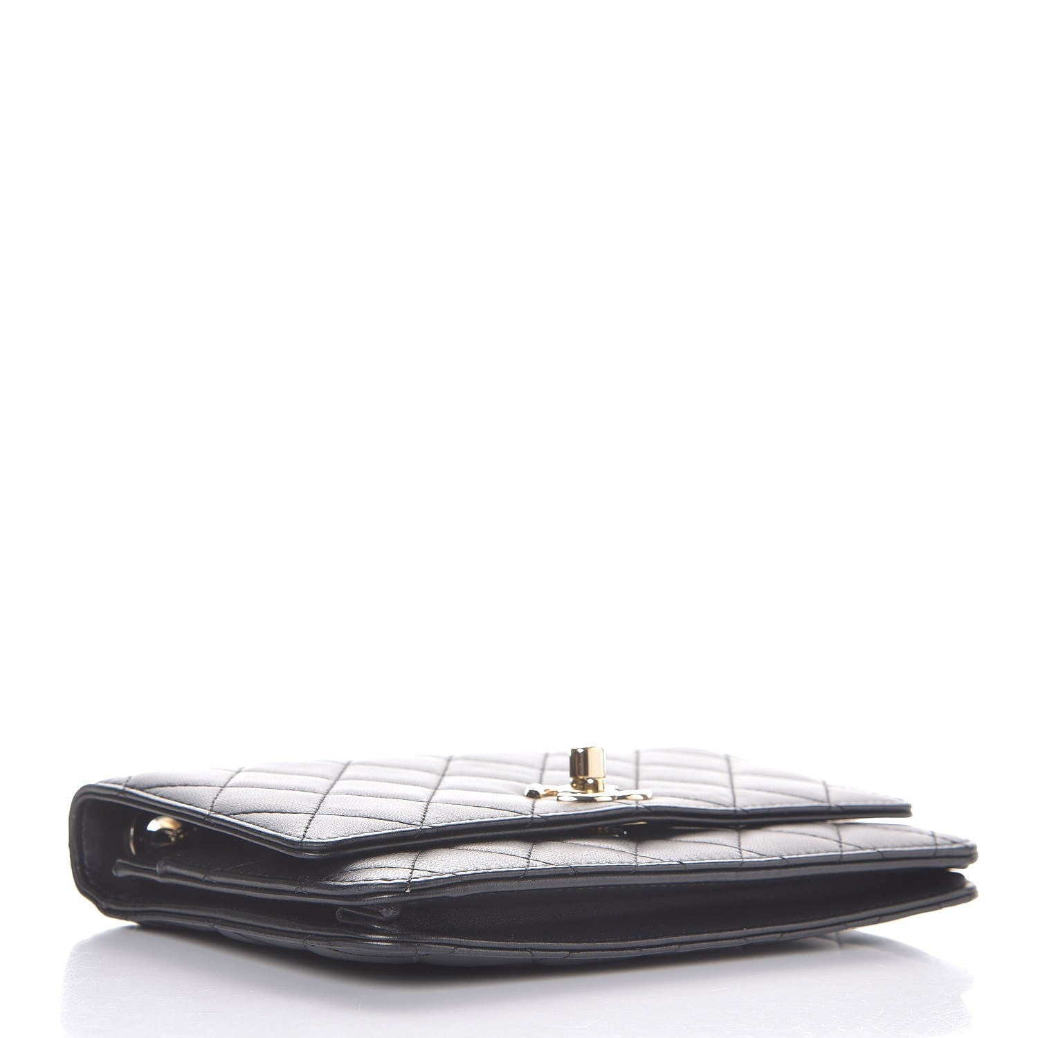 Chanel Lambskin Quilted Trendy CC Wallet On Chain WOC Black 4 of 11