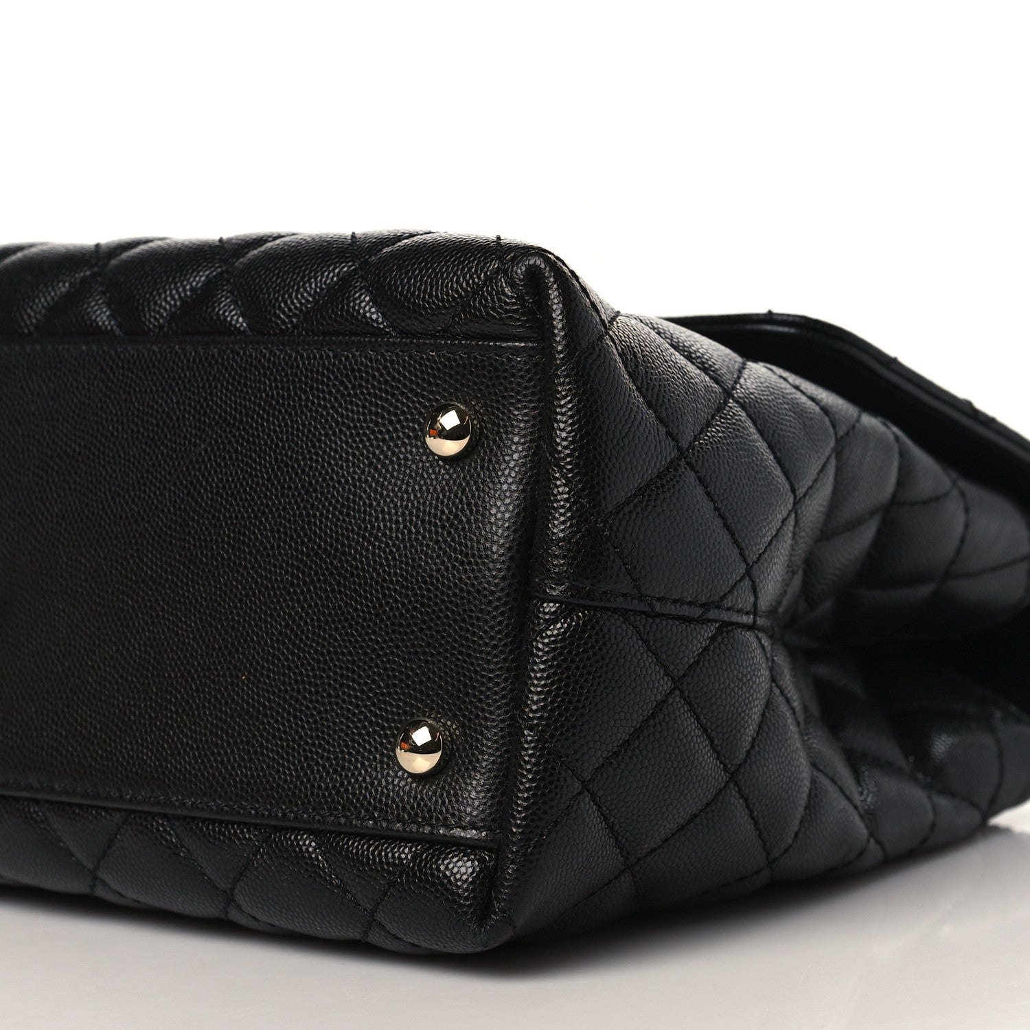 Chanel Caviar Quilted Medium Coco Handle Flap Black 8 of 8