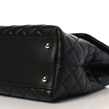 Chanel Caviar Quilted Medium Coco Handle Flap Black 8 of 8