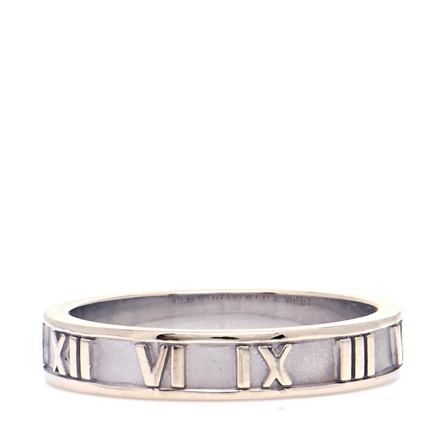 18K White Gold Atlas Band Ring 53 6.5