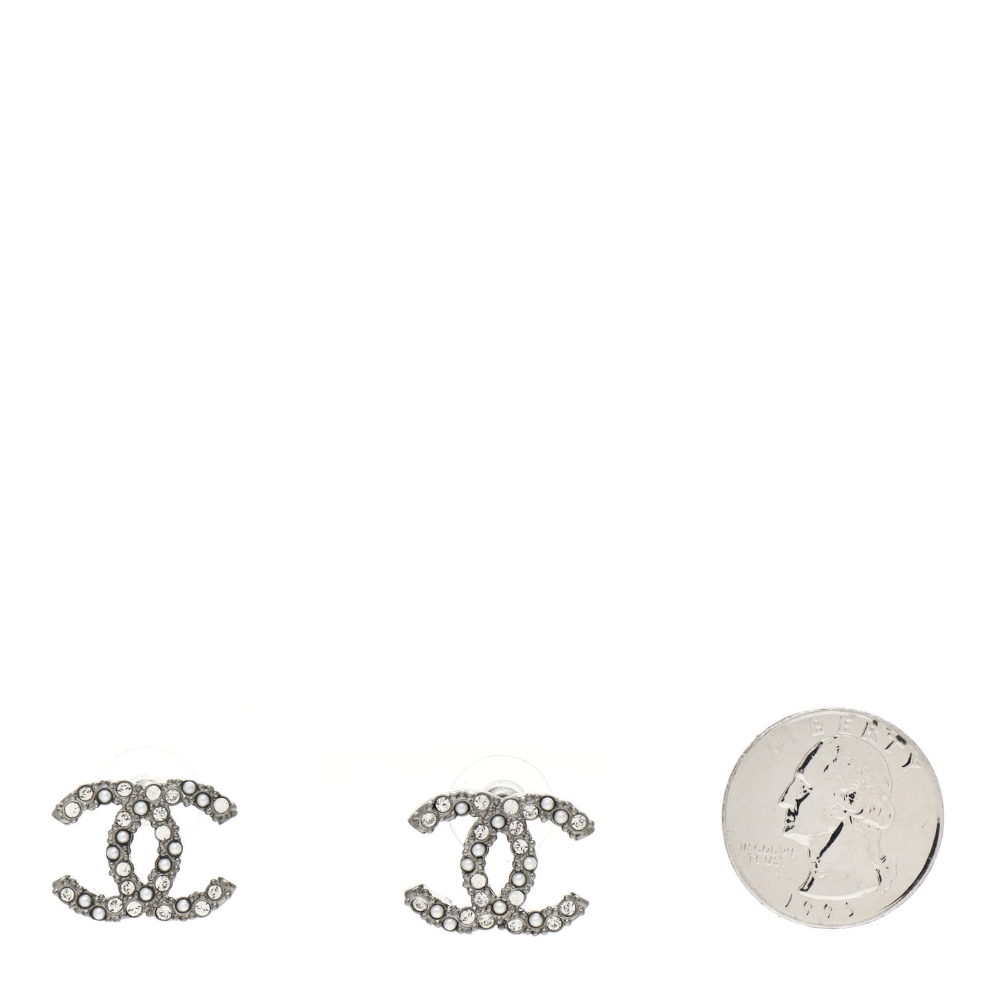 Ruthenium Crystal Pearl Caviar Earrings