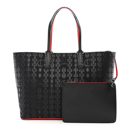 Christian Louboutin Calfskin Loubinetic Spikes East West Cabata Tote Black 1 of 13