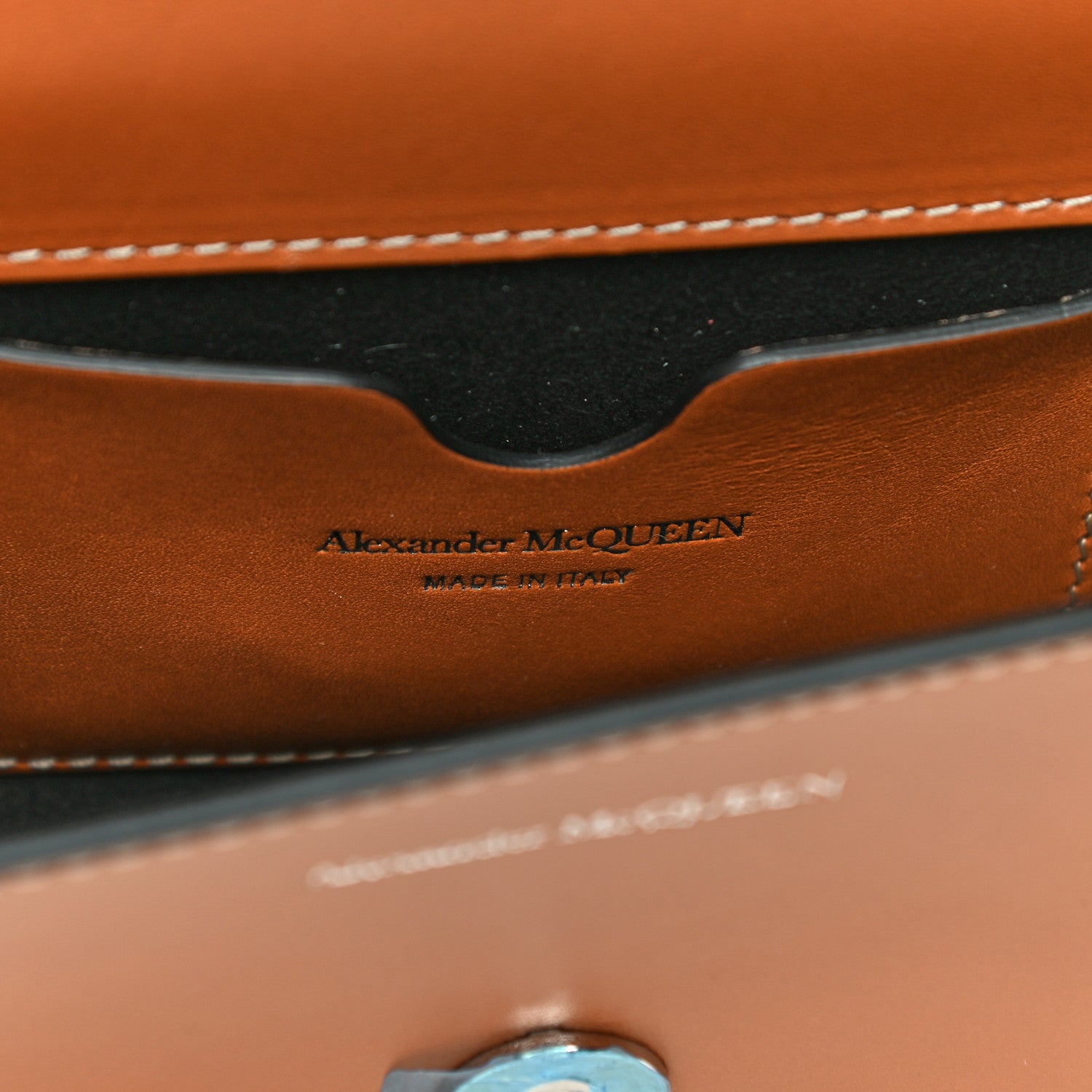 Alexander McQueen Calfskin Sculptural Knuckle Crossbody Tan Brow 6 of 15