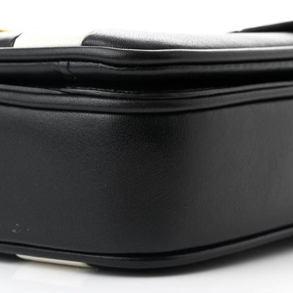 Celine Shiny Calfskin Stripes Small C Bag Black 10 of 10