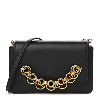 Chloe Smooth Calfskin Drew Bijou Clutch Black 1 of 10