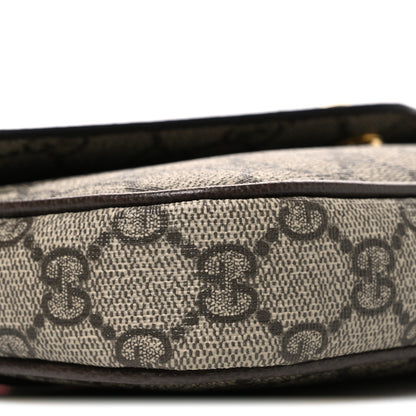 Gucci GG Supreme Monogram Textured Dollar Calfskin Web Mini Ophidia Envelope Shoulder Bag Beige Mystic White Oatmeal 9 of 10