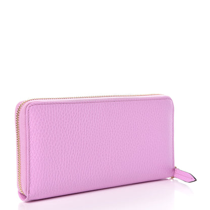 Gucci Dollar Calfskin GG Marmont Bosco Zip Around Wallet Malva 3 of 10
