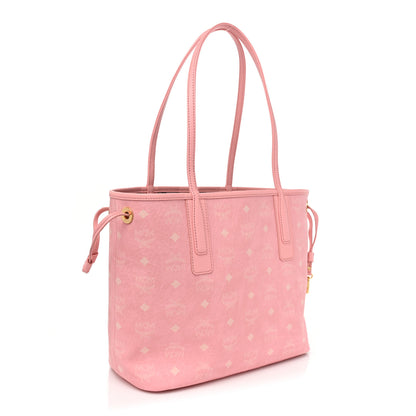 MCM Visetos Medium Liz Reversible Shopper Tote Blossom Pink 4 of 11