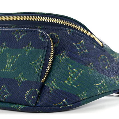 Louis Vuitton Monogram Heritage Rush Bumbag Blue Stripes 9 of 10