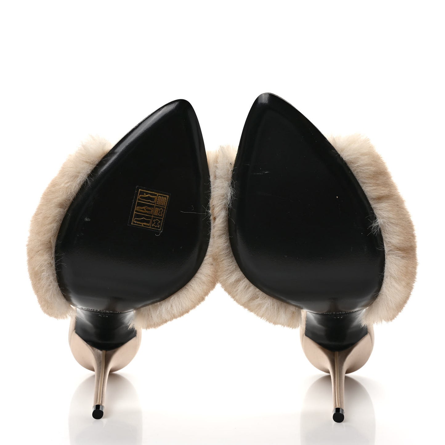 Faux Fur La 16 Mule Sandals 40 Light Beige
