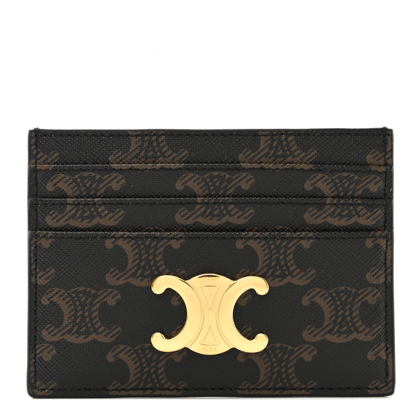 Triomphe Canvas Triomphe Card Holder Tan