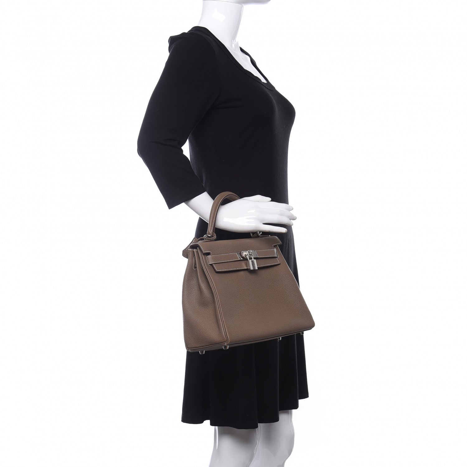 Hermes Togo Kelly Retourne 28 Etoupe 3 of 12