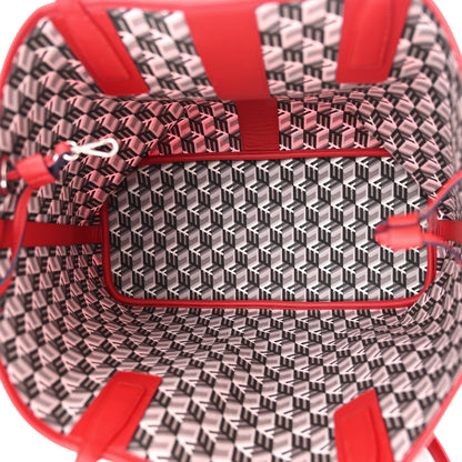 MCM Visetos Medium Liz Reversible Shopper Tote Ruby Red 9 of 18