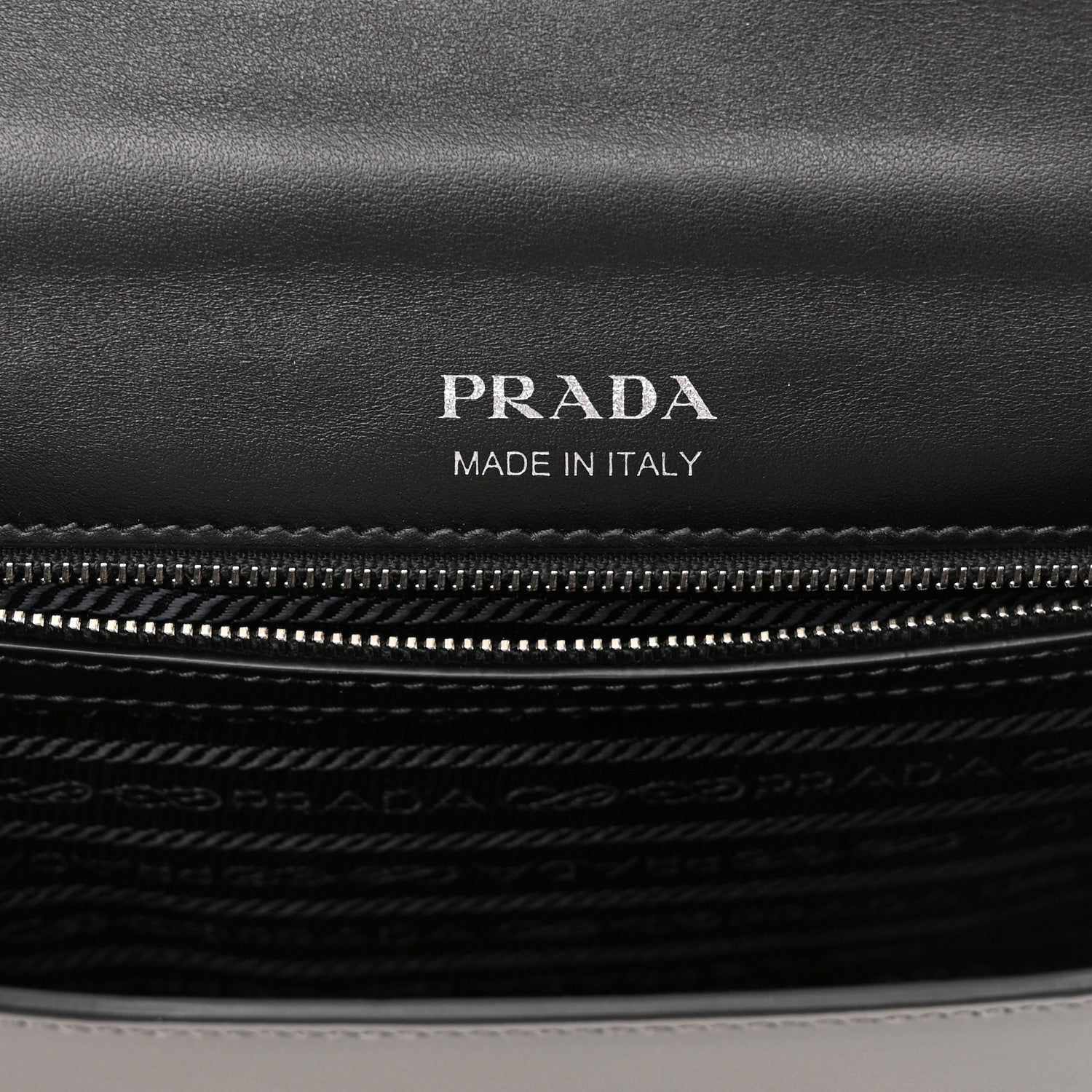 Prada City Calf Ribbon Bag Black Pomice 5 of 8