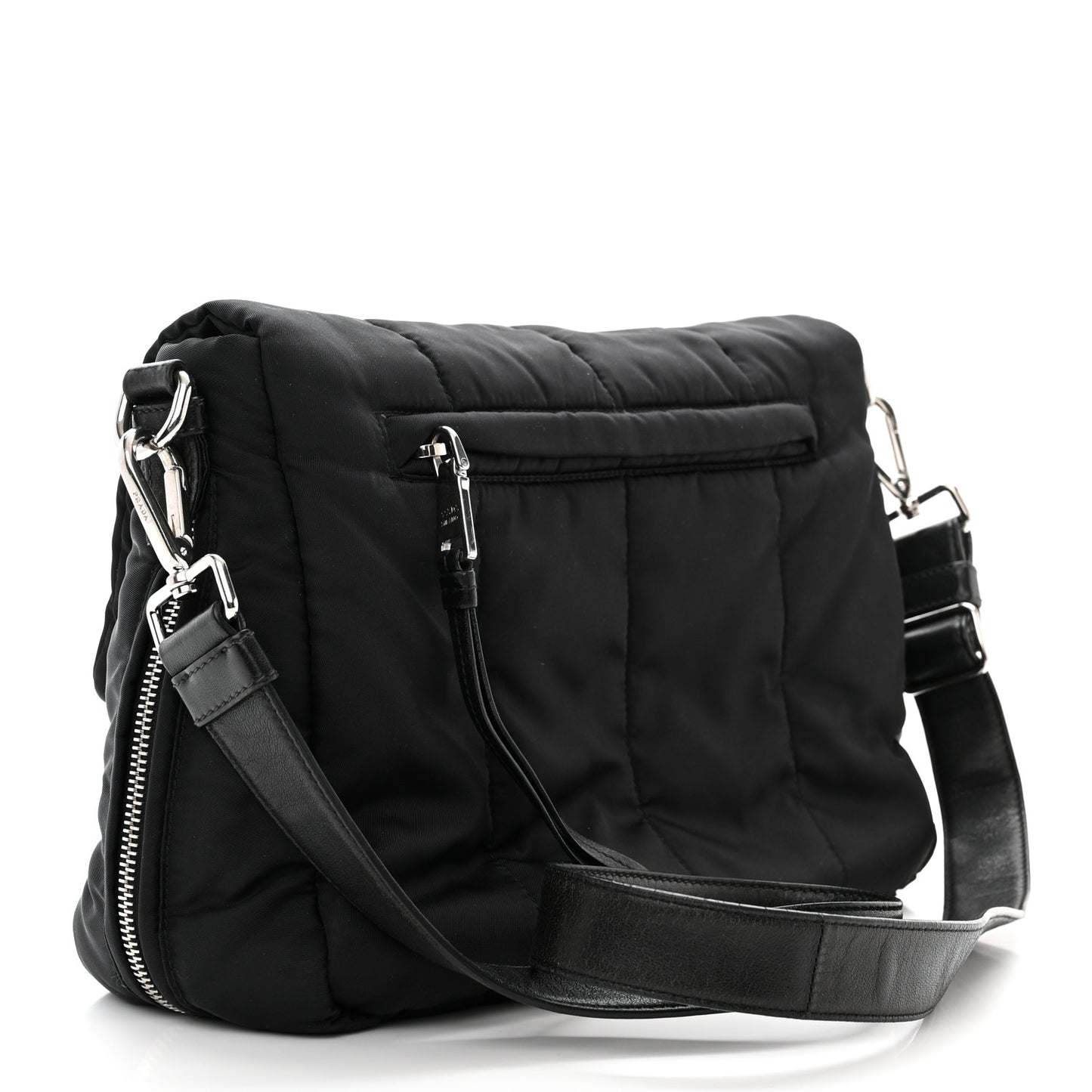 Tessuto Nylon Bomber Messenger Black