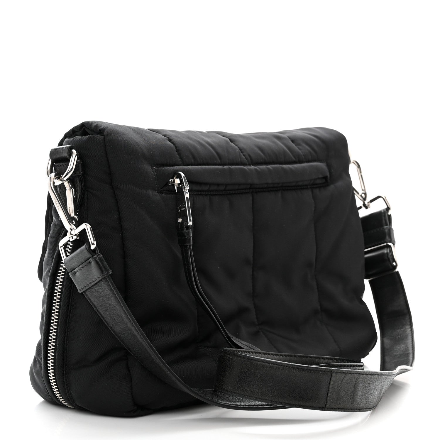 Prada Tessuto Nylon Bomber Messenger Black 3 of 15