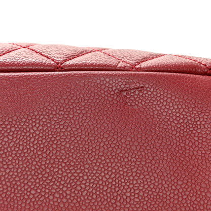 Chanel Caviar Quilted Grand Shopping Tote GST Red 12 of 12