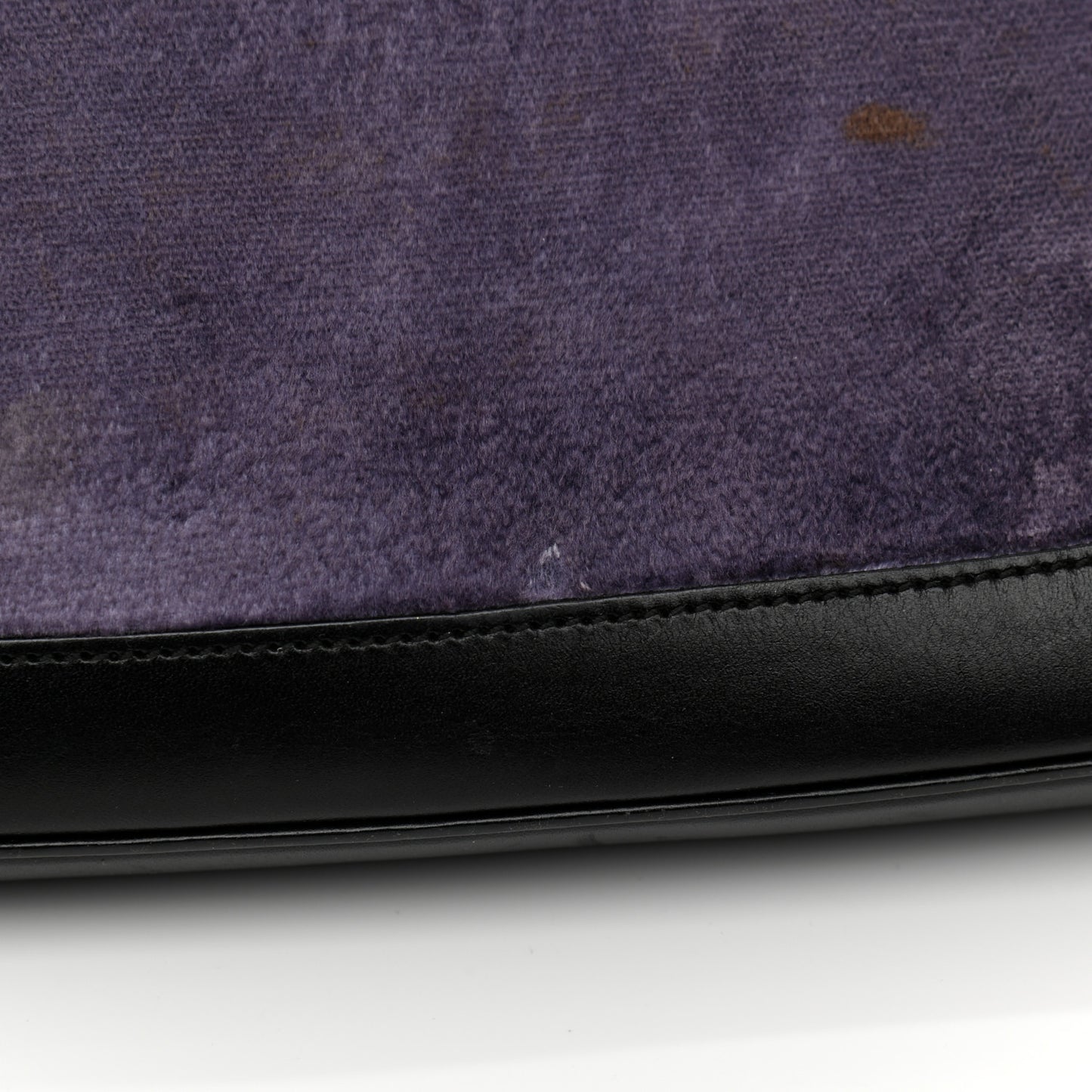 Velvet Calfskin Jackie O Hobo Purple Black