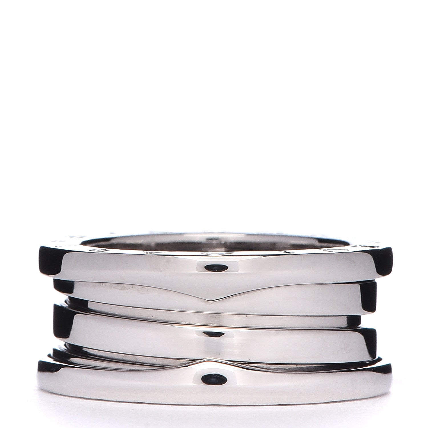 Bulgari 18K White Gold B.Zero1 Three-Band Ring 51 5.75 5 of 6