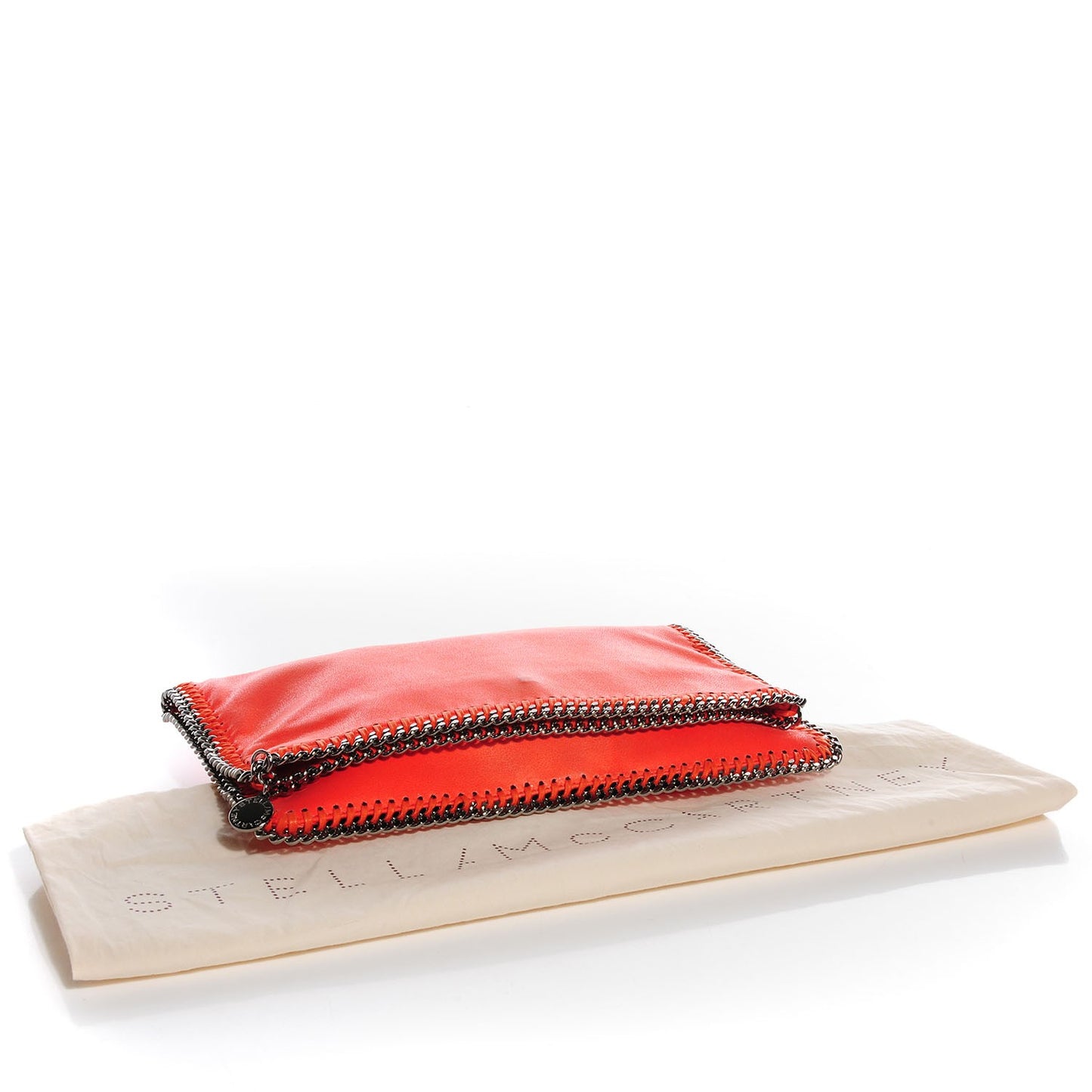 Shaggy Deer Falabella Fold Over Clutch Orange
