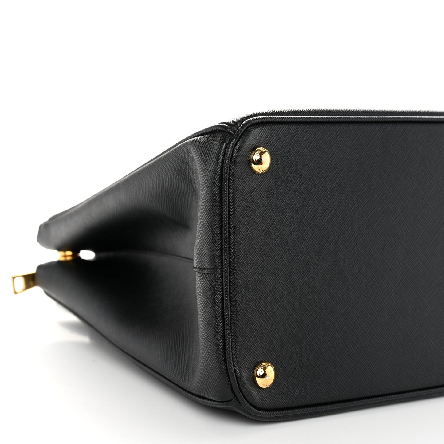 Saffiano Lux Large Galleria Double Zip Tote Black