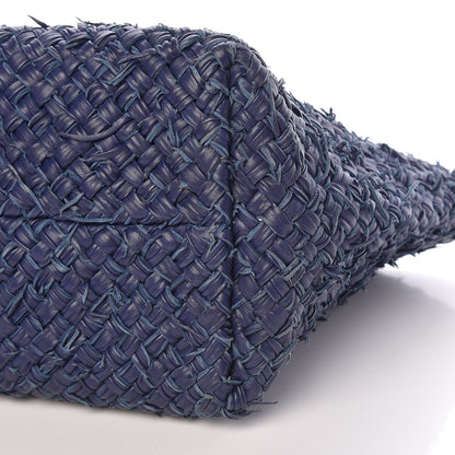Bottega Veneta Chevre Intrecciato Fringe Netted Medium Cabat Tote Blue 12 of 21
