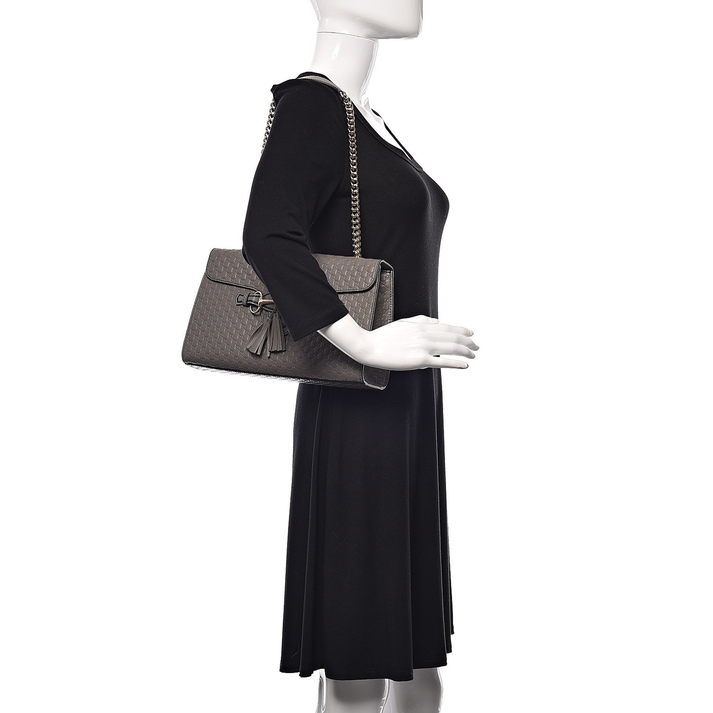 Soft Microguccissima Medium Emily Chain Shoulder Bag Loess