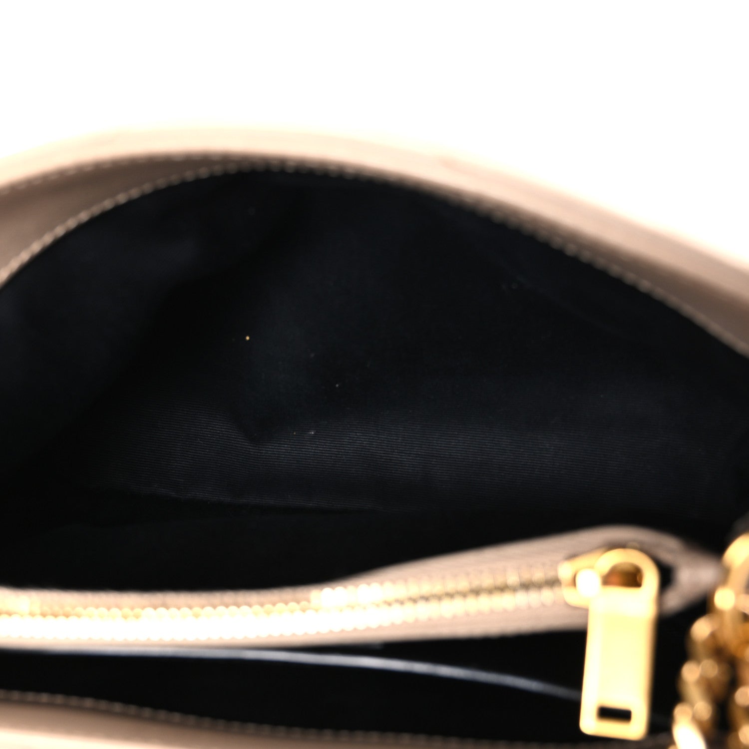 Saint Laurent Calfskin Y Quilted Monogram Small Loulou Chain Satchel Dark Beige 5 of 11