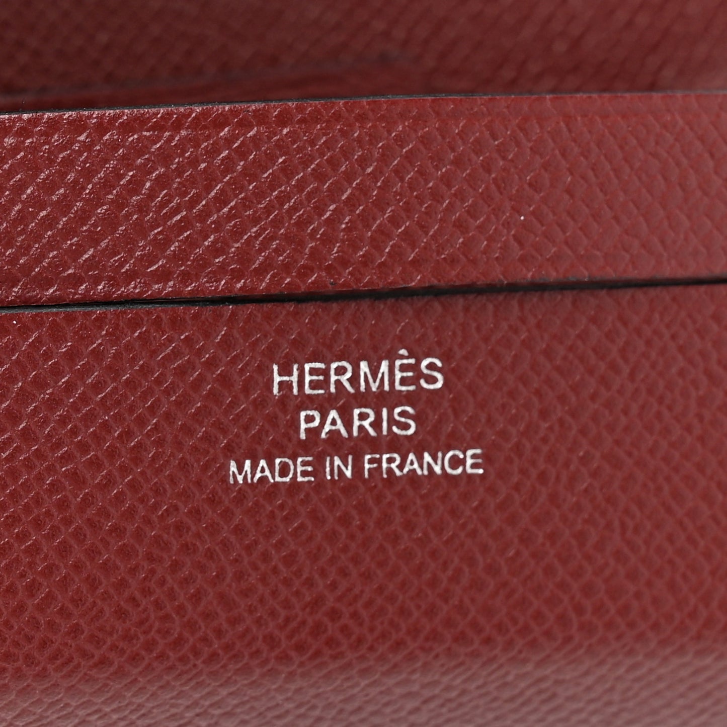 Grained Madame Calfskin Lipstick Case with Mirror Rouge H