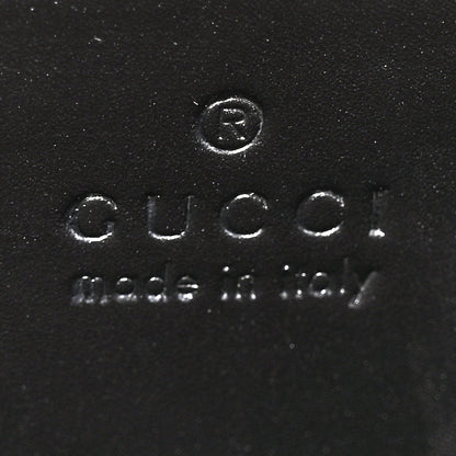 Gucci Calfskin Crocodile GG Double Buckle Medium Messenger Bag Black 6 of 12