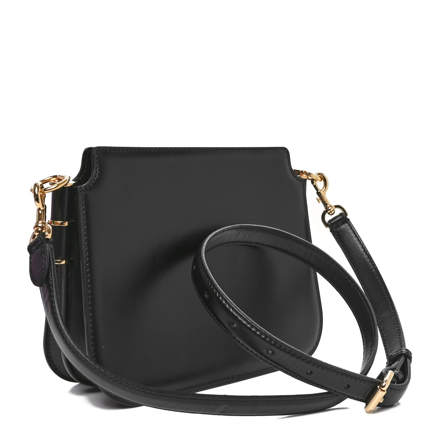 Fendi Vitello King Luxor Fendi Touch Shoulder Bag Black 3 of 11