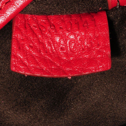 Celine Pebbled Calfskin Nano Luggage Red 7 of 8