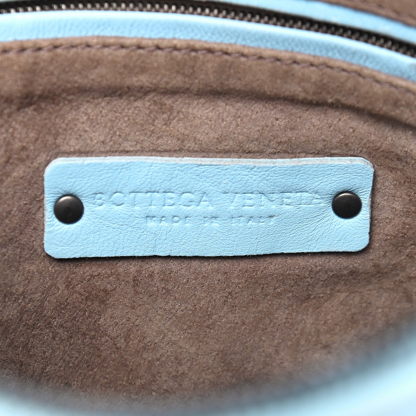 Nappa Intrecciato Crossbody Pillow Light Blue