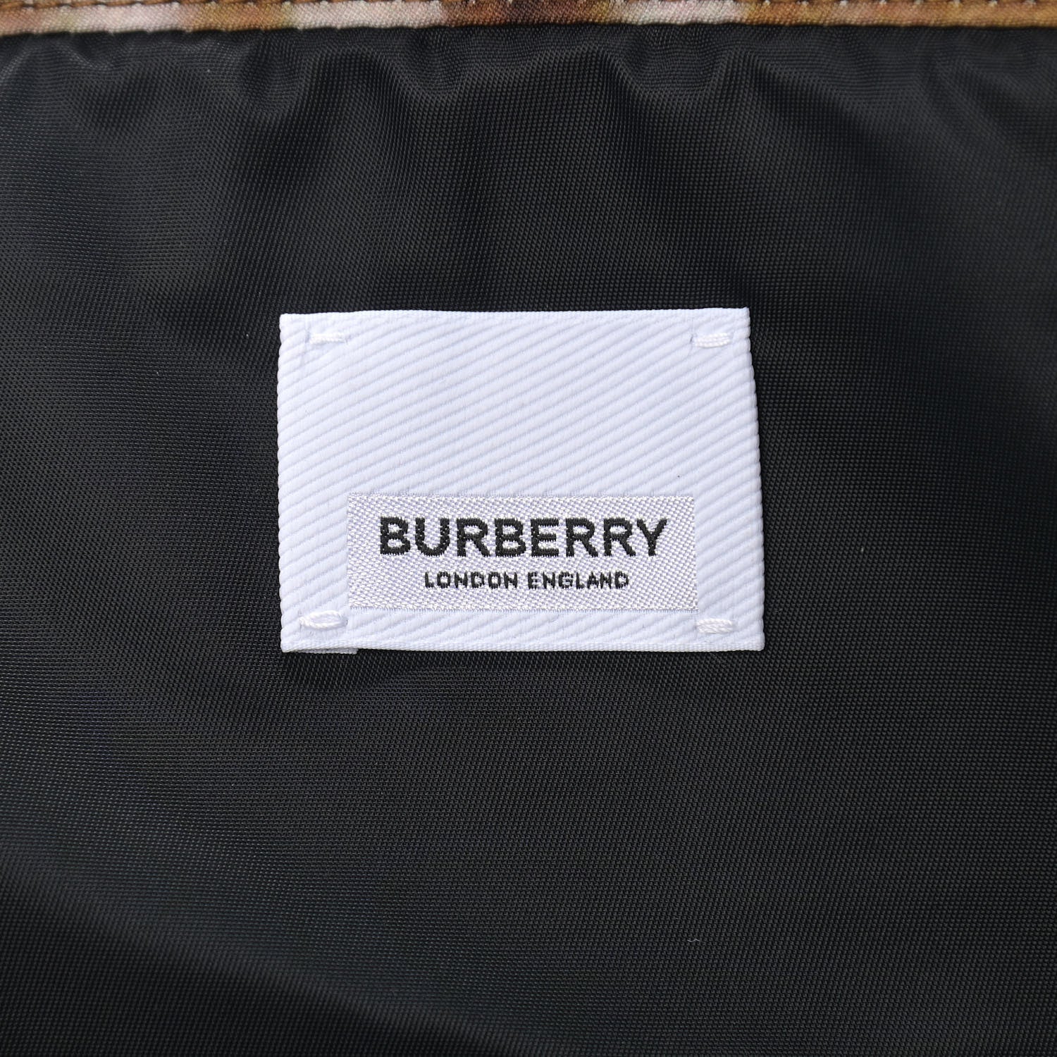 Burberry Nylon Deer Print Flat Tote Bag Black Brown 6 of 10