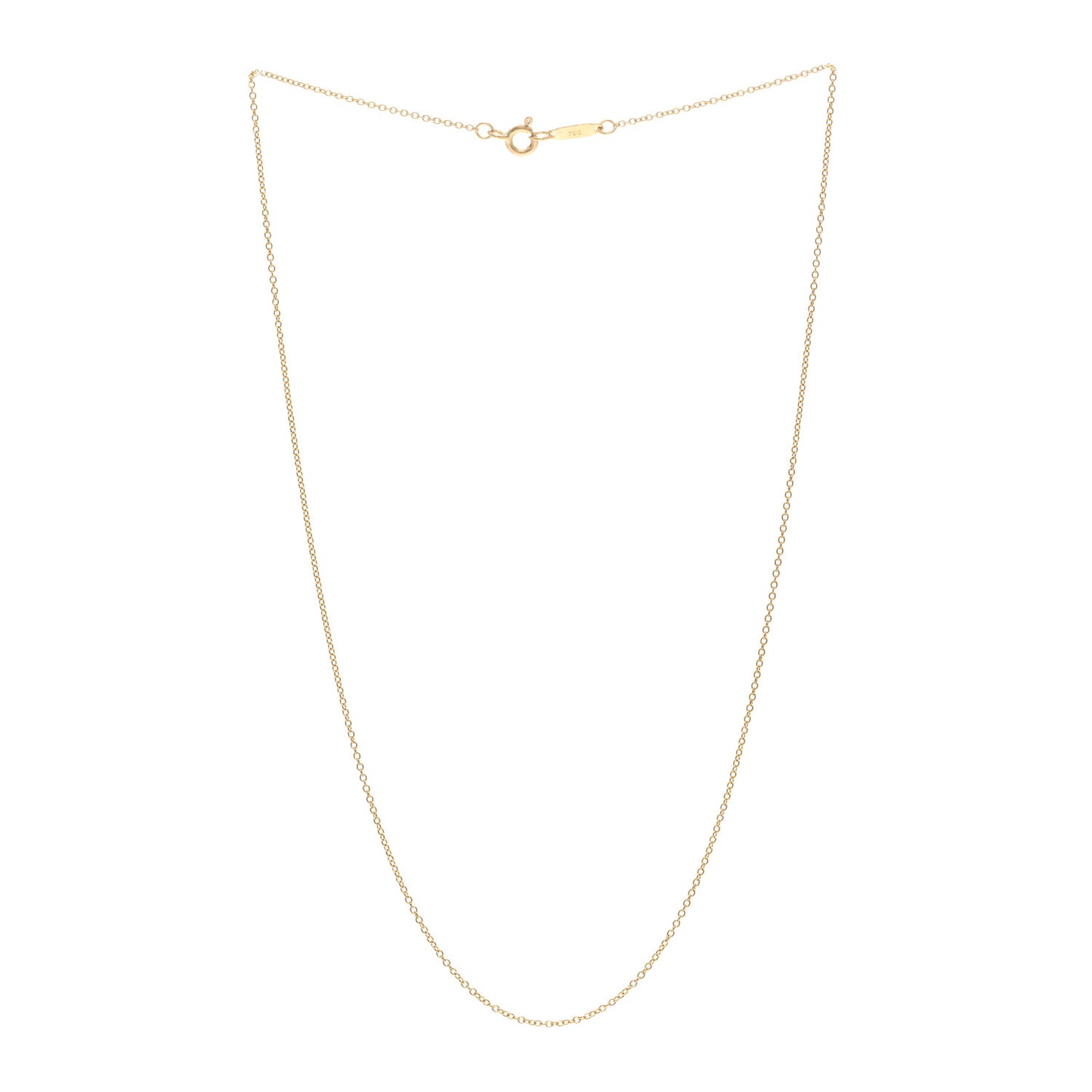 18K Yellow Gold Chain Necklace 16"