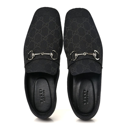Gucci Monogram GG Canvas Womens Ragazzo Loafers 37.5 Black 2 of 9