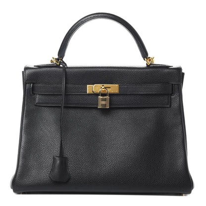 Hermes Togo Kelly Retourne 32 Black 1 of 15