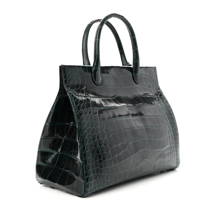 Alaia Crocodile Structure Tote Bag Emerald City 5 of 11