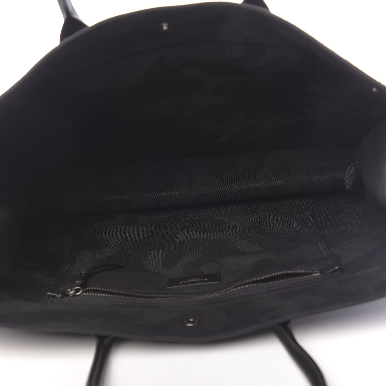 Saint Laurent Linen Calfskin Rive Gauche Tote Black 5 of 9
