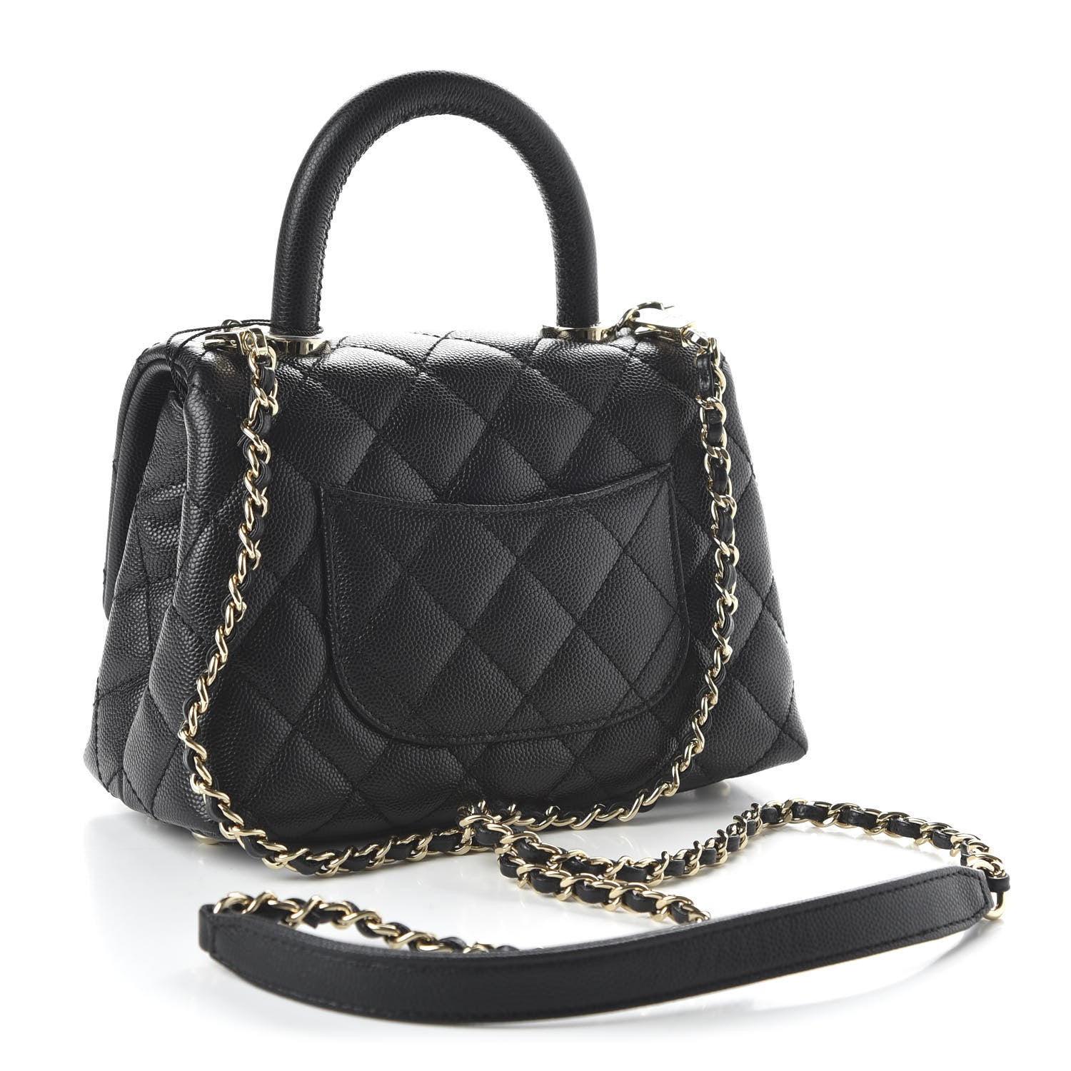 Chanel Caviar Quilted Extra Mini Coco Handle Flap Black 3 of 10