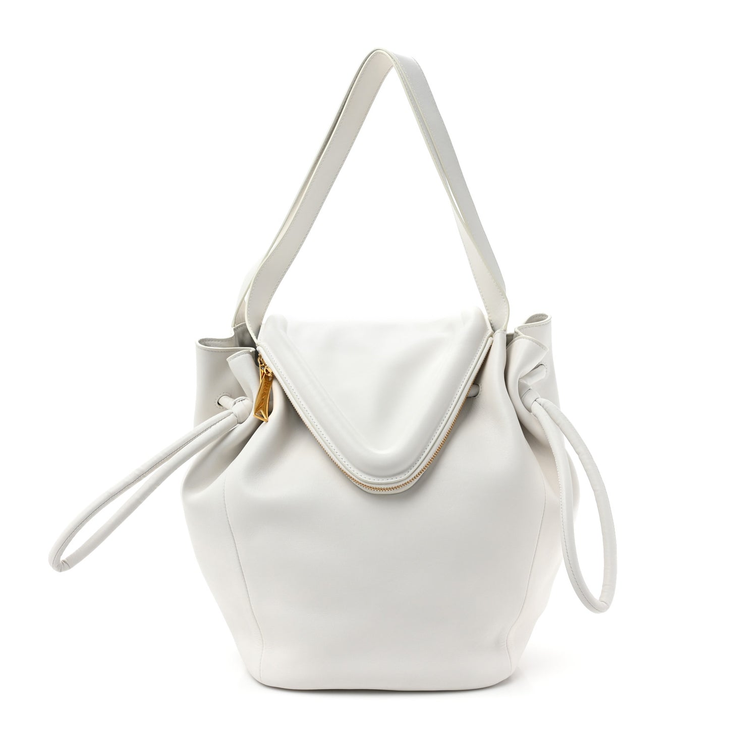 Calfskin Large Beak Tote Chalk