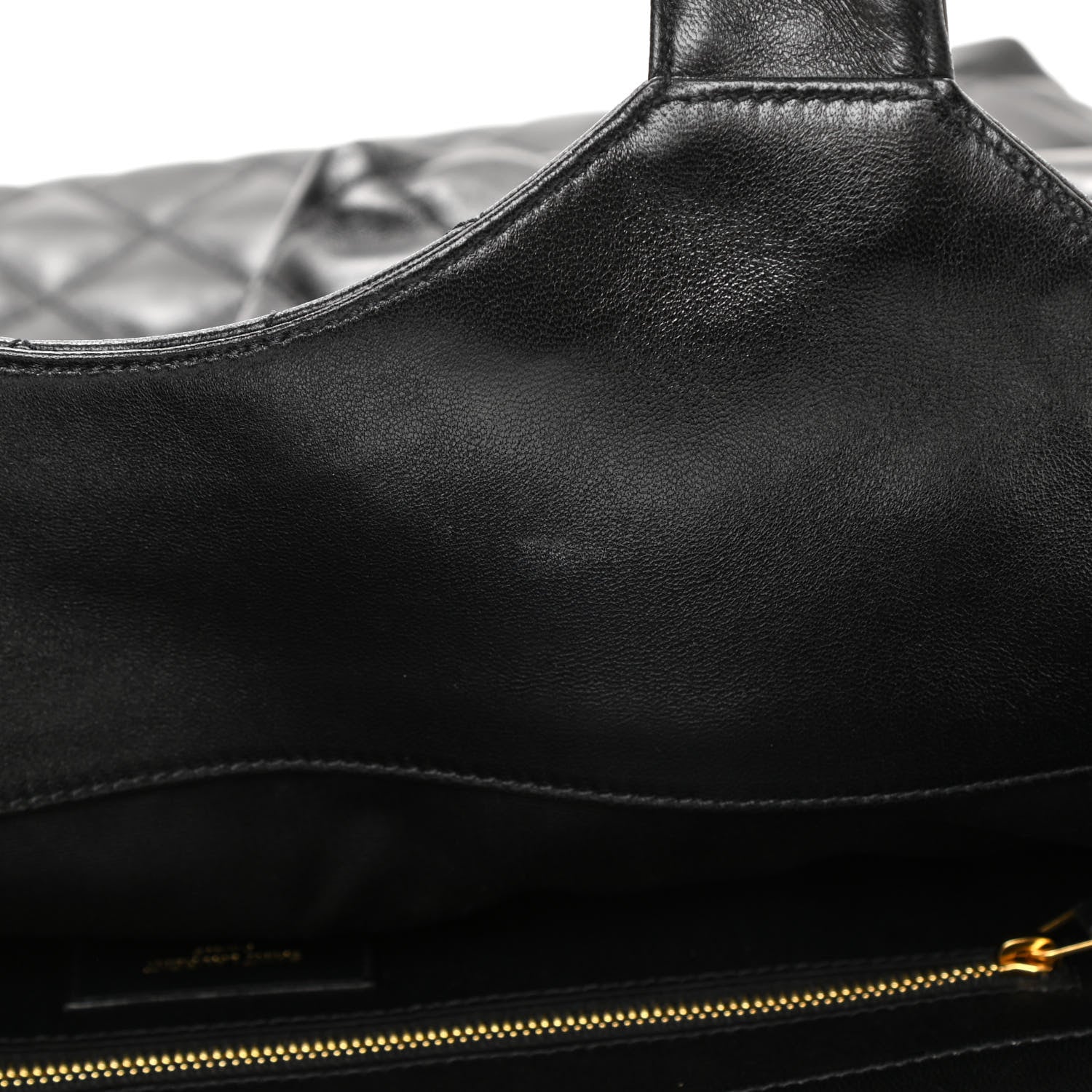 Saint Laurent Lambskin Quilted Maxi Icare Shopping Tote Black 12 of 12