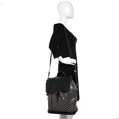 Goyard Goyardine Calfskin Alpin MM Backpack Black 2 of 9
