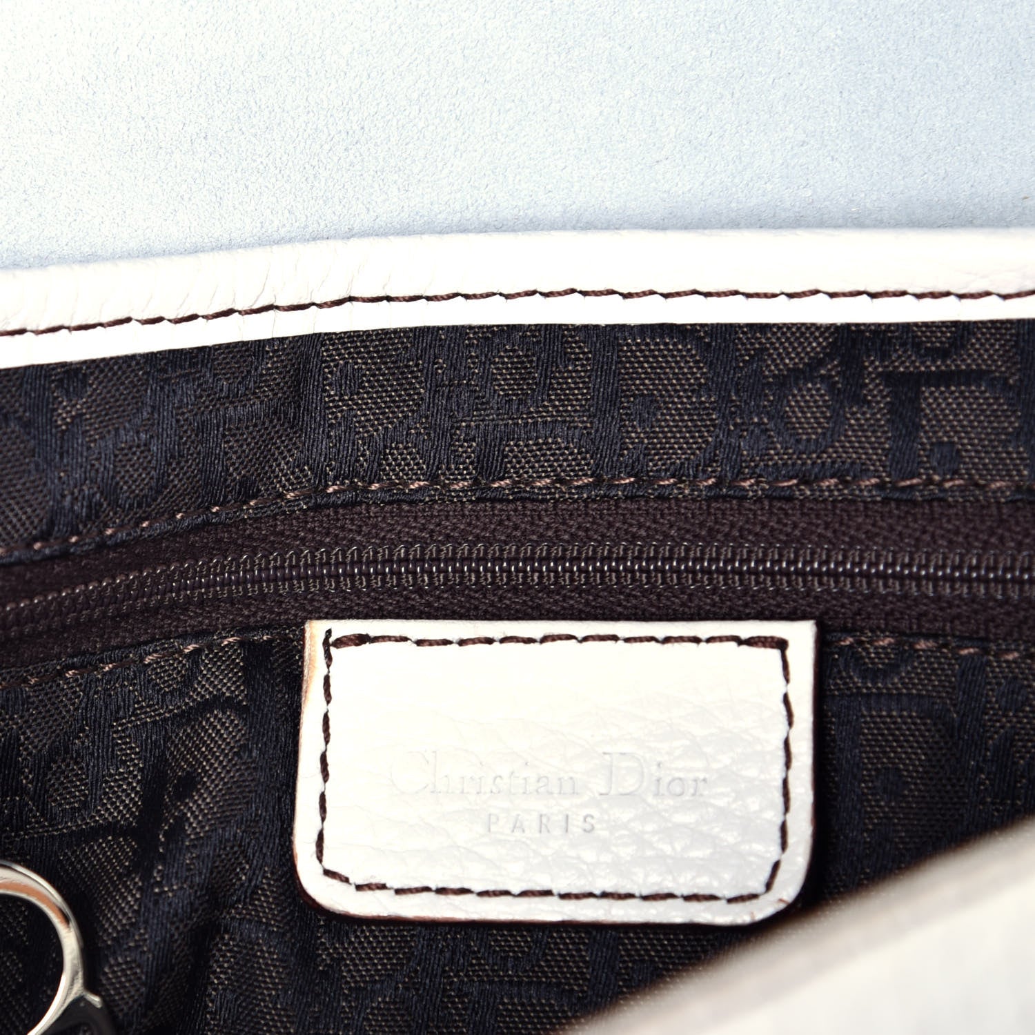 Christian Dior Calfskin Saddle Bag White 9 of 9