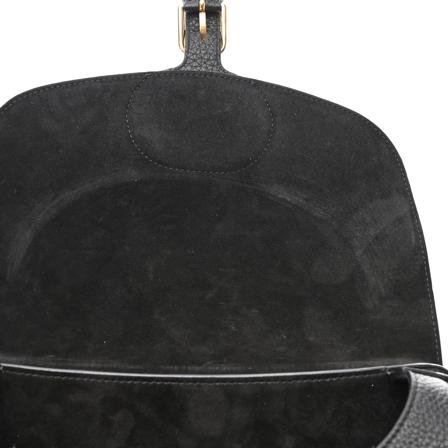Grained Calfskin Large Bobby Flap Black