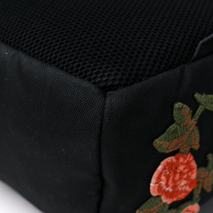 Gucci Techno Canvas Web L'Aveugle Par Amour Embroidered Double Buckle Backpack Black 11 of 18