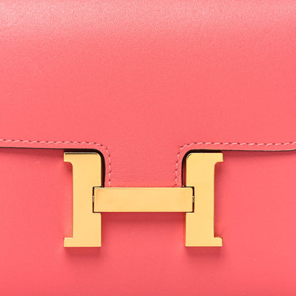 Hermes Allegro Constance Compact Passant Glow Wallet Rose Lipstick 7 of 8