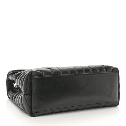 Saint Laurent Calfskin Y Quilted Monogram Medium Loulou Chain Satchel Black 3 of 11
