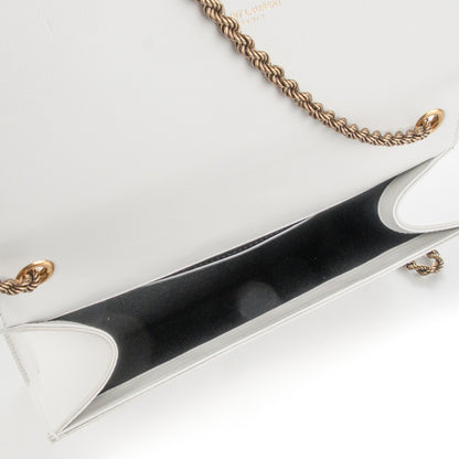 Saint Laurent Smooth Calfskin Medium Braided Monogram Kate Satchel Blanc Craie 5 of 6